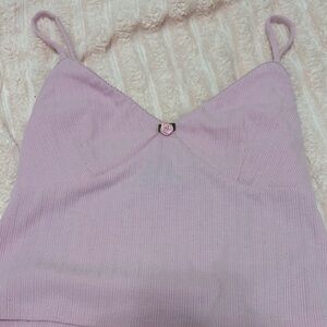 Forever 21 Light Pink Ribbed Tank Top